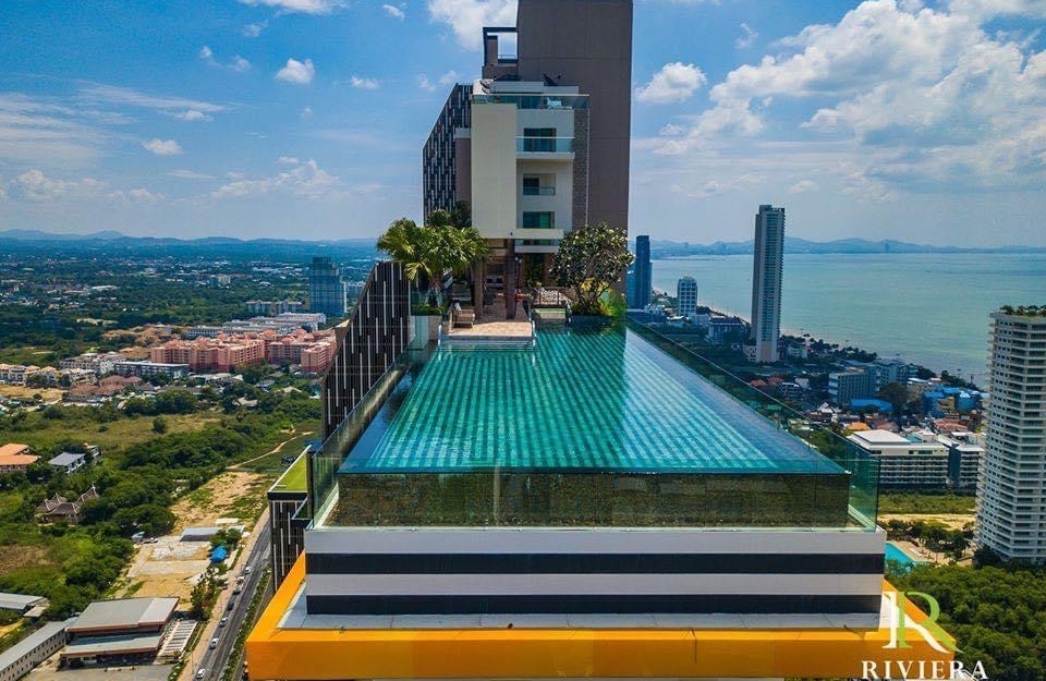 ปล่อยเช่ารายปี Riviera Jomtien ริเวียร่า 1 ห้องนอน ชั้น 23 วิวเมือง (ทำ Airbnb ได้)