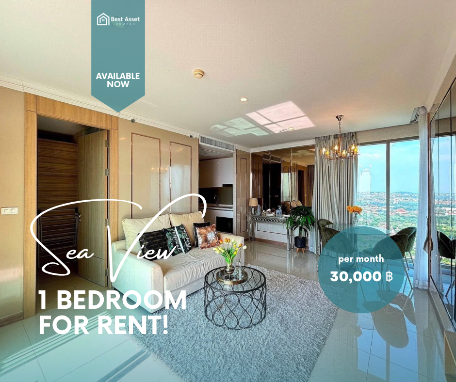 ให้เช่า Riviera จอมเทียน 1 ห้องนอน วิวทะเล