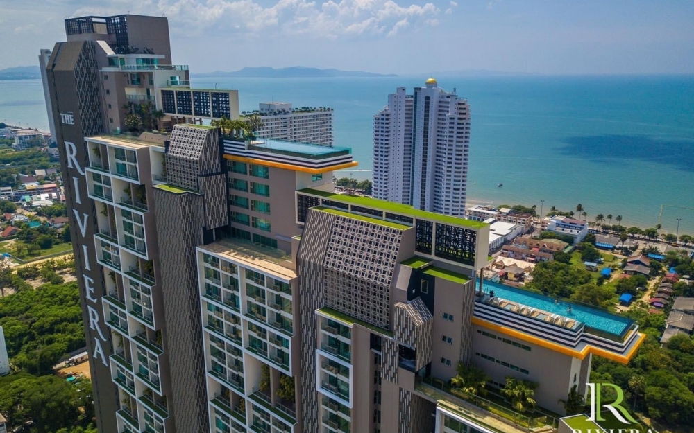 ปล่อยเช่ารายปี Riviera Jomtien ริเวียร่า 1 ห้องนอน ชั้น 23 วิวเมือง (ทำ Airbnb ได้)