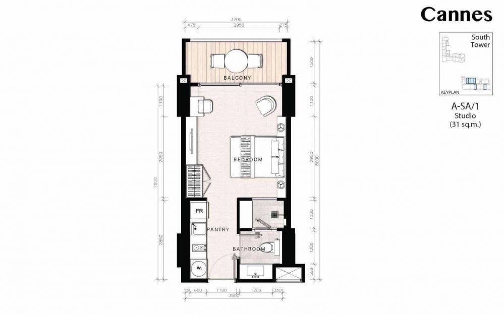 ขาย Riviera Wongamat ริเวียร่า วงศ์อมาตย์ Studio วิวทะเล (1)