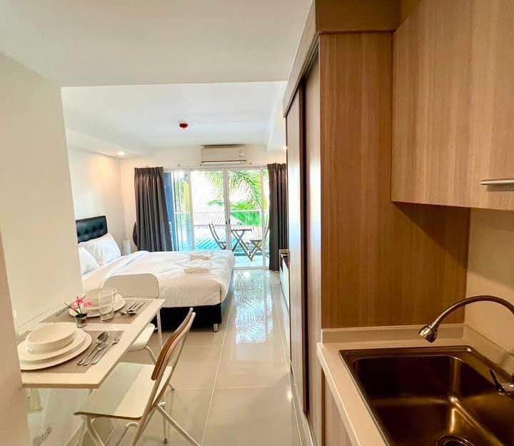 ปล่อยเช่า Sea Saran Condo Bangsaray ซี สราน บางเสร่ Studio ชั้น 2 วิวสวน