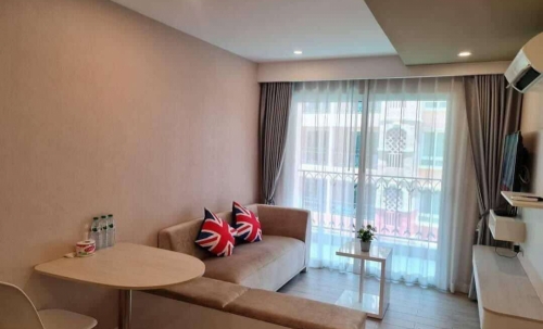 ปล่อยเช่ารายปี Seven Sea Condo Resort Jomtien เซเว่นซีคอนโด รีสอร์ท จอมเทียน 1 ห้องนอน ชั้น 5 วิวสระ