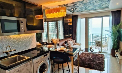 ปล่อยเช่ารายปี The Riviera Monaco Jomtien ริเวียร่า โมนาโค จอมเทียน 1ห้องนอน ชั้น 14 วิวทะเล