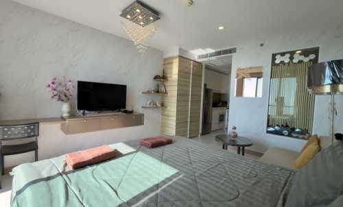 ปล่อยเช่า Riviera Jomtien ริเวียร่า จอมเทียน Studio ชั้น 15 วิวทะเล ติดเจ้าของ