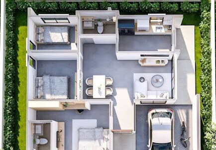 ขายบ้านเดี่ยว ชั้นเดียว 3 ห้องนอน หนองเกตุใหญ่ (3)