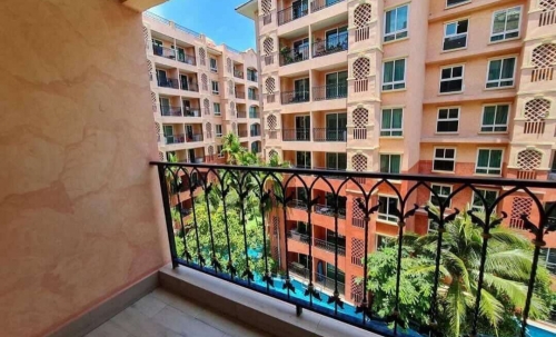 ปล่อยเช่ารายปี Seven Sea Condo Resort Jomtien เซเว่นซีคอนโด รีสอร์ท จอมเทียน 1 ห้องนอน ชั้น 5 วิวสระ