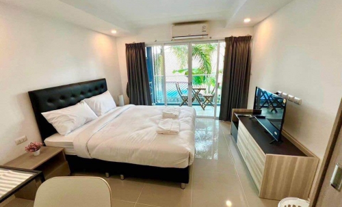 ปล่อยเช่า Sea Saran Condo Bangsaray ซี สราน บางเสร่ Studio ชั้น 2 วิวสวน