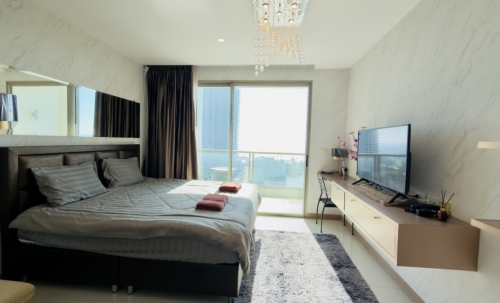 ปล่อยเช่า Riviera Jomtien ริเวียร่า จอมเทียน Studio ชั้น 15 วิวทะเล ติดเจ้าของ
